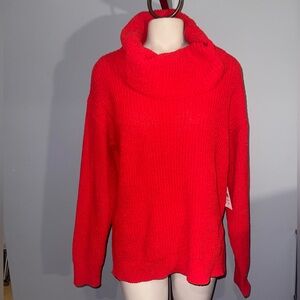 89th & Madison Red Cowl Neck Sweater soft top NWT woman’s large